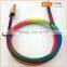 Flashing light LED earphone shoelace 2 in 1 USB charging cable for smartphone