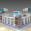 Square shape mall phone cases kiosk, cell phone cases display kiosk, cell phone accessories kiosk for sale