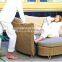 Large Sectional Wicker Sunbed Seaside Rattan Daybed