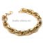 Stainless Steel Factory Twisted Chain Necklace Multilayer 18k Gold Bracelet Men Jewelry Sets