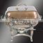 new fancy handmade chafing dish for sale | brass plated handmade chafing dish | stainless steel chafing dish