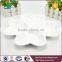 Wholesale white ceramic flower design kitchen soy sauce dish