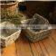 100%Handmade Natural plastic lined wicker baskets for plants flower plant pot flower plant basket