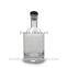 food grade round sealed transparent 750ml whisky glass bottle