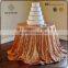 Elegant wedding 100% polyester sequin table cloth chevron sequin table overlay