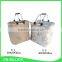 Canvas linen collapsible tote shopping market basket