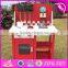 New design children play kitchen set boys wooden pretend kitchen set W10C291