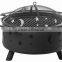 Factory making 28 Inch Round Black Patio Outdoor New Best selling charcoal steel fire pit BBQ