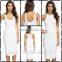 New Bandage Dress Women Sleeveless Bodycon Evening Night Club Party Dress Midi Casual Pencil Dresses
