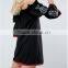 China clothing Manufacturer Mini Style Floral Cotton And Linen Off The Shoulder Embroidered Dresses