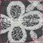 White elegant flower embroidery design mesh fabric lace for wedding dress