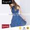 Custom floral pattern print polyester fabric italian fabric for lady dress