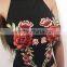 Sexy Tank Top Women Tops Crop Top Embroidery Rose