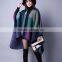 Western wind 2017 new Spring style women scarf grid printed many colors imitated cashmere material ladies cloak