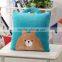 Custom logo funny cute polyester embroidered pillow