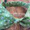 Latest fancy elastic soft stripe cotton bow tie custom children headband rabbit ears bowknot hair tie headband