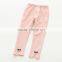 Wholesale sweet style solid color cotton baby girl pants