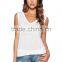 linen blend low back tank