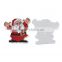 Wood Sewing Buttons Scrapbooking 2 Holes Christmas Santa Claus White & Red