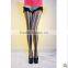 2017 New Spring Summer Fashion European Style Lace Vertical Stripes Wild Snake Skin For Club Night Women Stocking