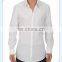 OEM classic long sleeve shirt big size for men white color, cotton 100%