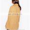 wholesale winter ladies double breasted 100% camel wool cape coat with arm slits