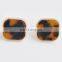 Hot selling monogram tortoise disc earring
