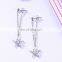 2017 Women's Creative Tassel Long Earrings Micro-diamond Shiny Star Zircon Stud Earrings
