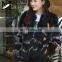 New Fashion Natural Women Winter Clothes Black Yellow And White Knitted Fox Fur Coat