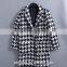 China garment factory wholesale suit collar tweed print wool coat