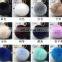 Colorful faux fur pompom keychain