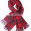 inner mongolia factory wholesale stock 2017 autumn winter warm women scarf fashionable scotland tartan check plaid wool shawl