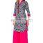 Indian style short tunic Kurtis fashioned 100% cotton band collar 3/4 sleeve manufacturer india