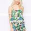 Girls On Film Hawaii Playsuit With Crochet Trim