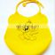 Cute Food Grade Waterproof Big Pocket Soft Silicone Baby Bib