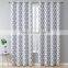 100% Blackout & insulated prinrted curtain with  geometric pattern