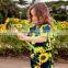 INS Baby Girl Jumpsuit Kids Summer sunflower Print Romper Short sleeve