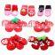 New red elk warm cotton non-slip bottom christmas dog knit socks