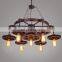Retro Gearwheel Lights Industrial Iron Chandelier For Coffee Bar