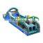 Palm Tree Inflatable Commercial Water Slide Obstacle Course Bounce House With Pool