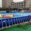 Large Above Ground Steel Metal Frame Swimming Pool Inflatable Water Slide Park Pool 10m 20m 50m