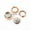 Ring Style Brass Metal Open Nickel Prong Snaps Button For Clothes