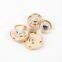 Round Flatback Metal Hidden Press Sew On snap For Coat