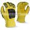 High quality anti impact cow grain leather work gloves with TPR
