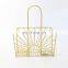 K&B hot wholesale high quality new design gold color square magazine children book shelves
