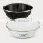 20cm big size environmental classic enamelware metal stock ice salad soup bowl with black rim