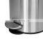 Hot sale thin lid stainless steel  3L 5L 12L pedal bin with soft close