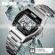 SKMEI 1328 Men's Fashion Stainless Steel Band Digital Movement Alarm Clock Noctilucent Digital Wrist Watch