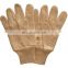 Double Layer Red Fleece Lined Brown Jersey Cotton Oil and Gas Gloves china supplier