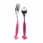 Baby food stainless steel tableware training fork soup rice spoon silicone baby spoon fork